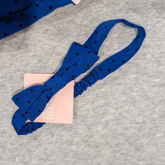 Gymboree Royal Blue Bubble Hem Dress and Headband 6-12 m - Picture 4 of 5